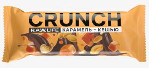 Батончик CRUNCH Ореховый в шоколаде R.A.W.LIFE карамель/кешью 40г